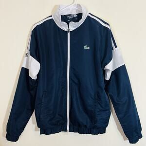 Lacoste Sport Mens Zip-Up Track Jacket Colorblock Sz Small Mesh Lined Blue